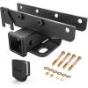Nilight 2 Inch Rear Bumper Tow Trailer Hitch Receiver Kit Compatible for 2018 2019 2020 2021 2022 2023 2024 2025 Wrangler JL JLU 4 Door and 2 Door Unlimited (Exclude JK Models)(JL 2018-2025 Tow Hitch Receiver)