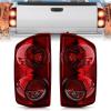 Nilight 2007 2008 2009 Dodge Ram Headlight Assembly 2 Pack Compatible with 2006-2008 Dodge Ram 1500 2006-2009 Dodge Ram 2500 3500 Headlamp Replacement Driver and Passenger Side(Smoke Red-Pair)