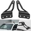 Nilight 2PCS 52 inch Curved LED Light Bar Bracket at Upper Windshield Roof Cab for 1984-2001 Jeep Cherokee XJ & 1986-1992 Comanche MJ(Chevy 2007-2013 /52″ Light Bracket)