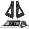 Nilight 2PCS 52 inch Curved LED Light Bar Bracket at Upper Windshield Roof Cab for 1984-2001 Jeep Cherokee XJ & 1986-1992 Comanche MJ(Ford 2004-2018 /52″ Light Bracket)