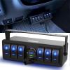 Type C +USB +Box 6Gang Switch Blue