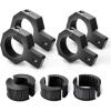Nilight 90023D 4-Pack Standard 4PCS Mounting Bracket Kit LED Off Road Light Vertical Bar Tube Clamp Roof Roll Cage Holder,2 Years Warranty Black(4-Pack (Standard))