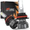 Nilight 9004/HB1 Bulbs, 350% Brighter, Super Bright High and Low Dual Beams Headlight Conversion Kit, 6000K Cool White, Compact Size, Pack of 2(9004/HB1)