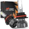 Nilight 9004/HB1 Bulbs, 350% Brighter, Super Bright High and Low Dual Beams Headlight Conversion Kit, 6000K Cool White, Compact Size, Pack of 2(9007/HB5)