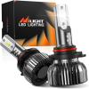 Nilight 9005/HB3 LED Bulbs, 350% Brighter Halogen and Fog Lights Replacement, 10000lm LED Bulbs, Compact Size, 6000K Cool White, Pack of 2(White)