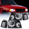 Nilight Headlight Assembly for 2001 2002 2003 2004 2005 2006 2007 2008 2009 2010 2011 Ford Ranger Replacement Headlamp Chrome Housing Clear Reflector(Black Housing + Clear Reflector)