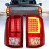 Nilight Headlight and Taillight Assembly Combo Compatible with 2009 2010 2011 2012 2013 2014 2015 2016 2017 2018 Dodge Ram for Quad Models Chrome Housing Amber Reflector with Red Housing Tail Light(LED Red-C Shape)