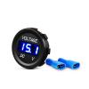 Nilight LED Digital Display Voltmeter Panel 12VDC Waterproof Digital Round Panel Volt Tester Gauge for Boat Marine Vehicle Motorcycle Truck ATV UTV(Blue)