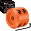Nilight Winch Stopper for ATV UTV Truck SUV Winch Cable Hook Rubber Stopper 2 Pack Protect Towing Hook Synthetic Rope Winch Accessories Rope Line Saver with Stainless Steel Screws Allen Wrenc, Green(Orange)