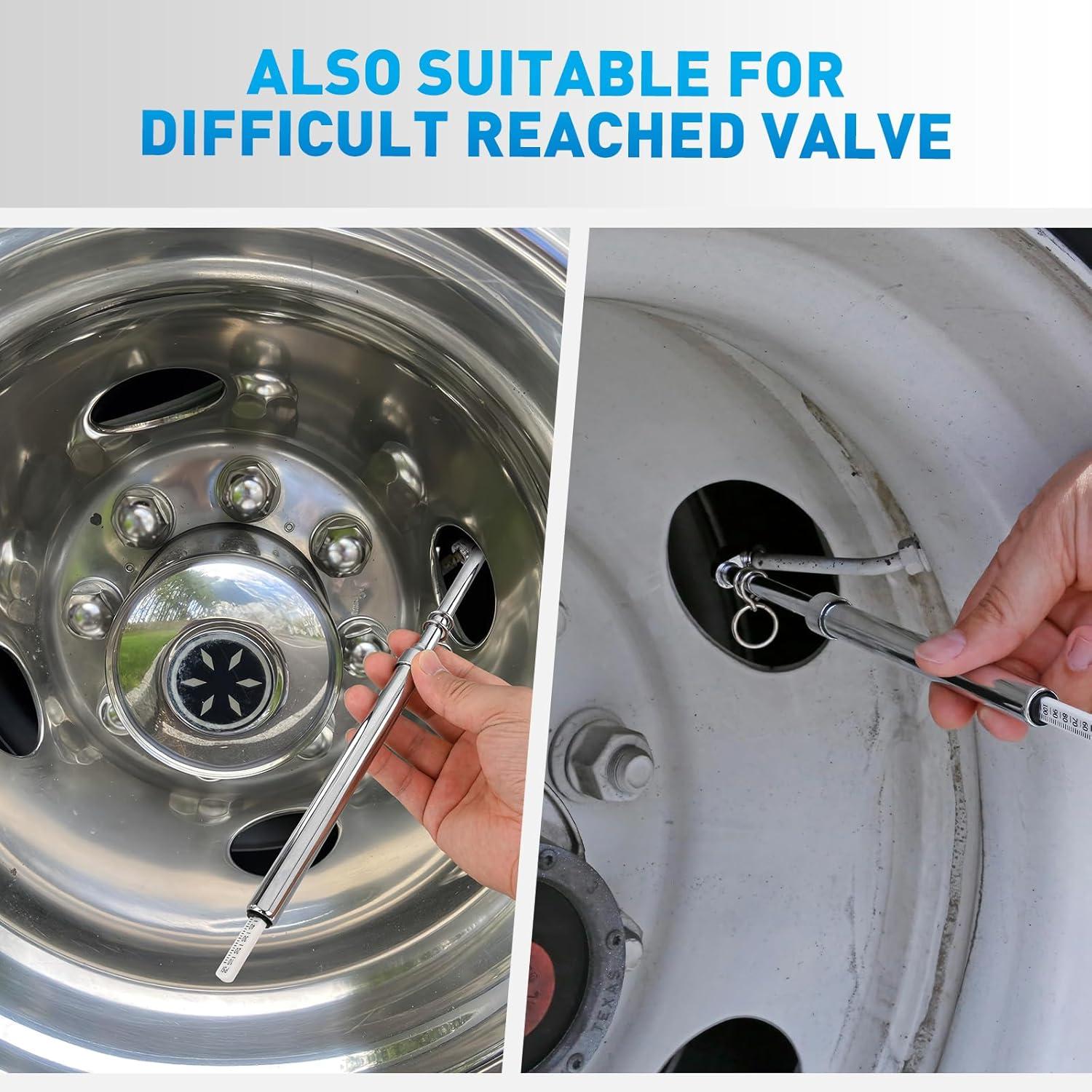 imageNilight 50057A Digital Tire Inflator Deflator with Pressure Gauge 250 PSI Air Chuck and Compressor Accessories with Rubber Hose and Quick Connect Coupler for 01 Display Resolution2pc Tire Pressure Gauge