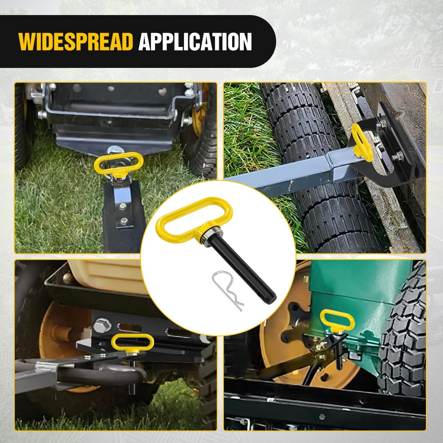 imageNilight 12 Inch Diameter Heavy Duty Ultra Strong Neodymium Magnet Trailer Hitch Pin Green for Lawn Mower Tractor Towing Cargo ATV Trailer58 Inch Trailer Hitch PinYellow