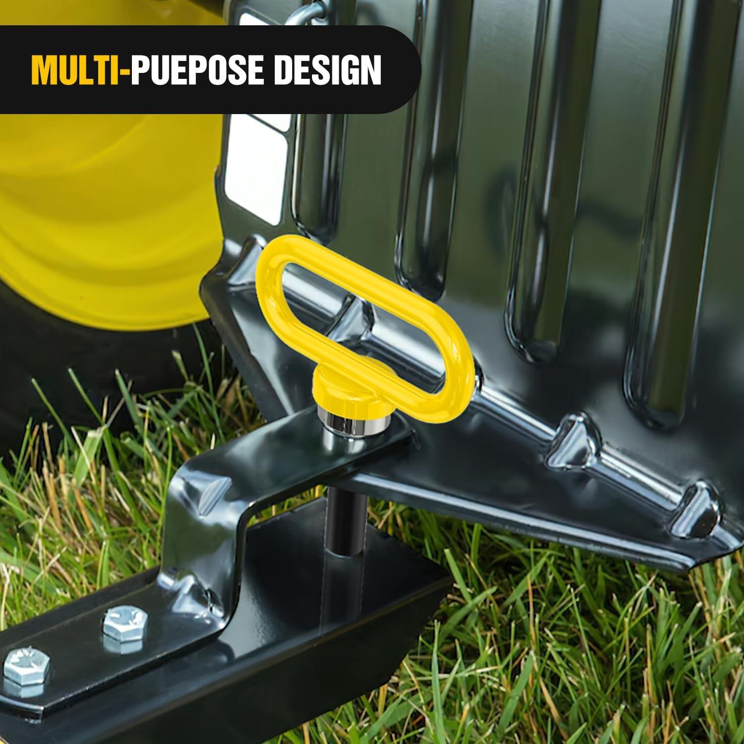 imageNilight 12 Inch Diameter Heavy Duty Ultra Strong Neodymium Magnet Trailer Hitch Pin Green for Lawn Mower Tractor Towing Cargo ATV Trailer58 Inch Trailer Hitch PinYellow