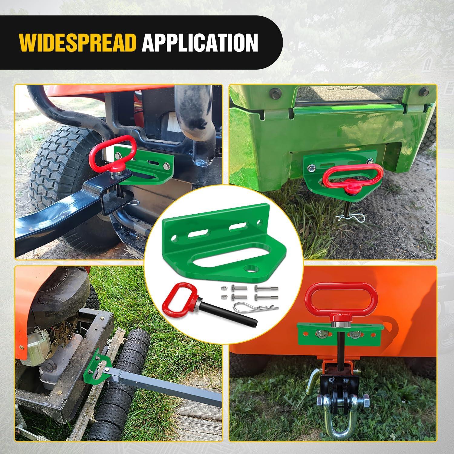 imageNilight 12 Inch Diameter Heavy Duty Ultra Strong Neodymium Magnet Trailer Hitch Pin Green for Lawn Mower Tractor Towing Cargo ATV TrailerHeavy Duty Zero Turn Mower Trailer HitchGreen