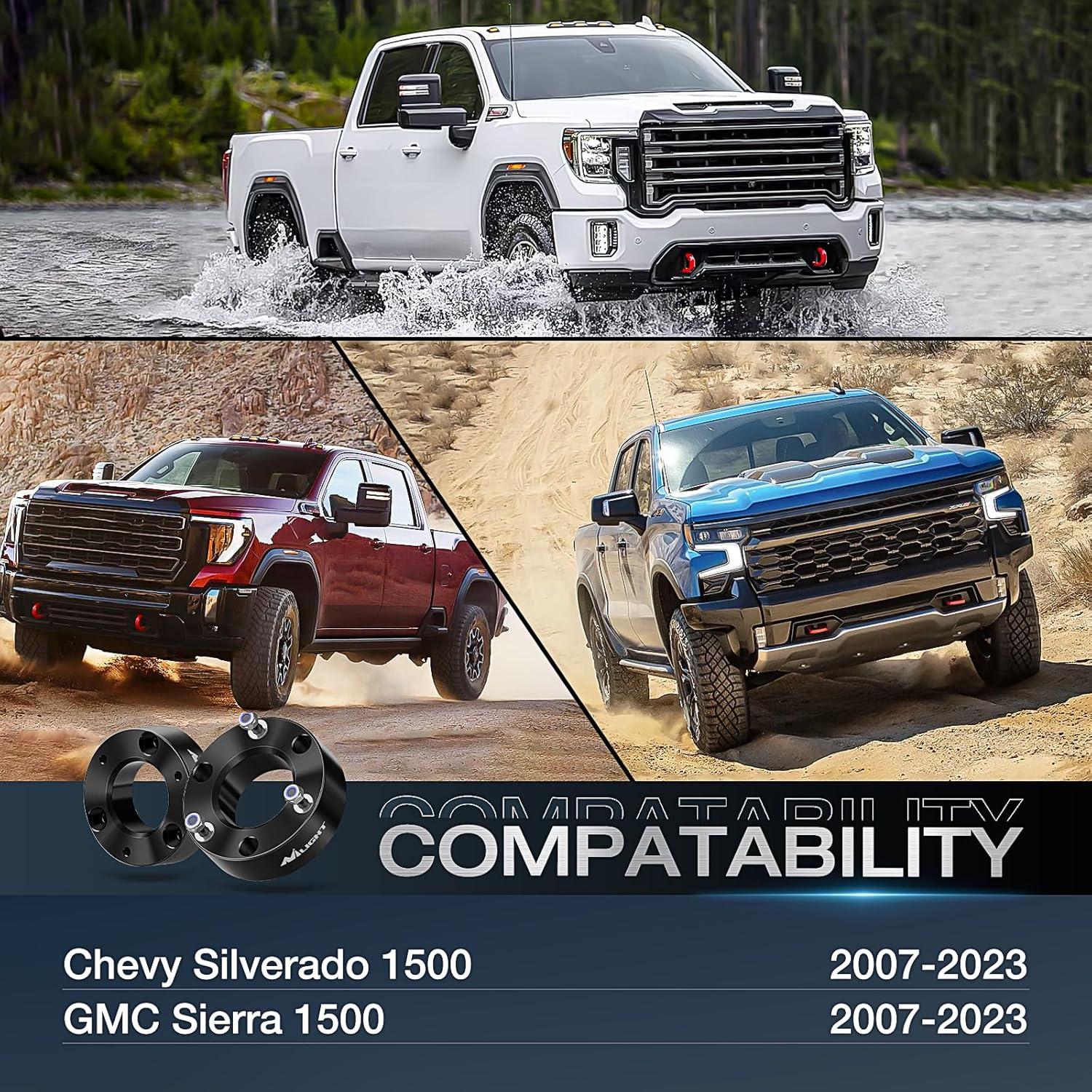 imageNilight 25quot Front Leveling Lift Kit for Chevy Silverado 1500GMC Sierra 1500 2007 2008 2009 2010 2011 2012 2013 2014 2015 2016 2017 2018 2019 2020 2021 2022 2023