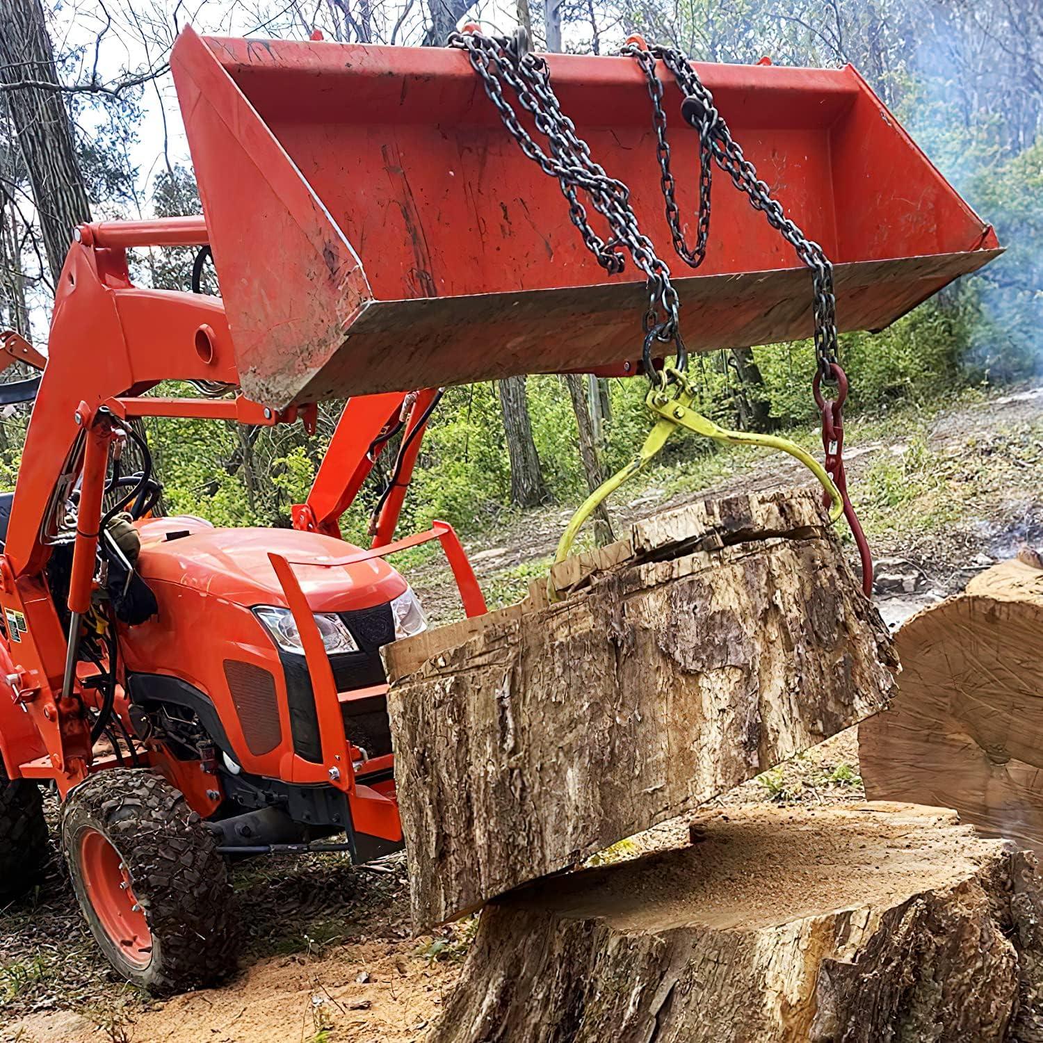 imageNilight 2PCS Tractor Bucket Grab Hook 38 Heavy Duty Drop Forged Steel Bolt On ZincCoated Cast Tow Max 15000 LBS OrangeOrange