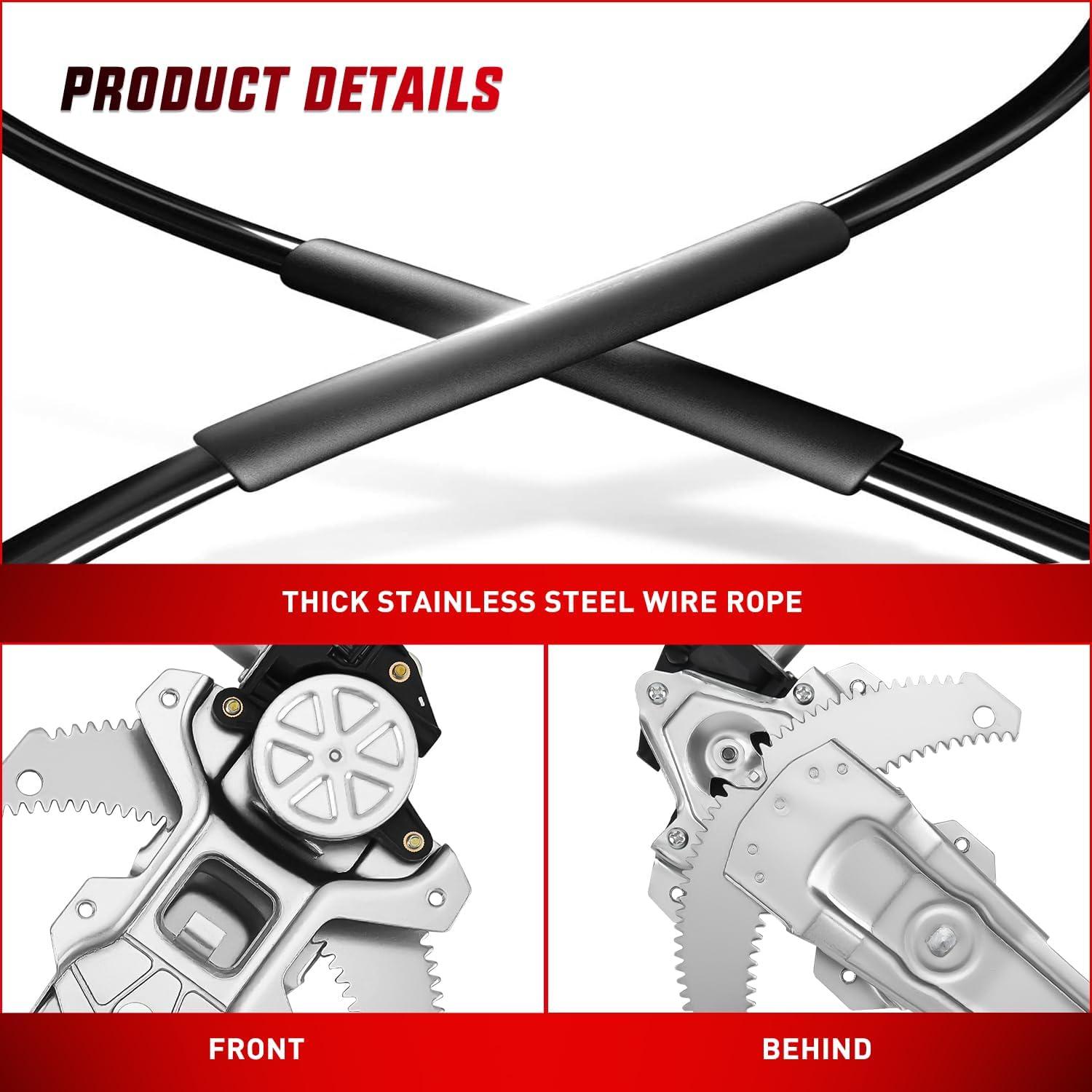 imageNilight 741951 Front Right Window Regulator with Motor Compatible with 1997 1998 1999 2000 2001 Honda CRV Power Window Lift Motor Assembly Passenger Side OE Replacement