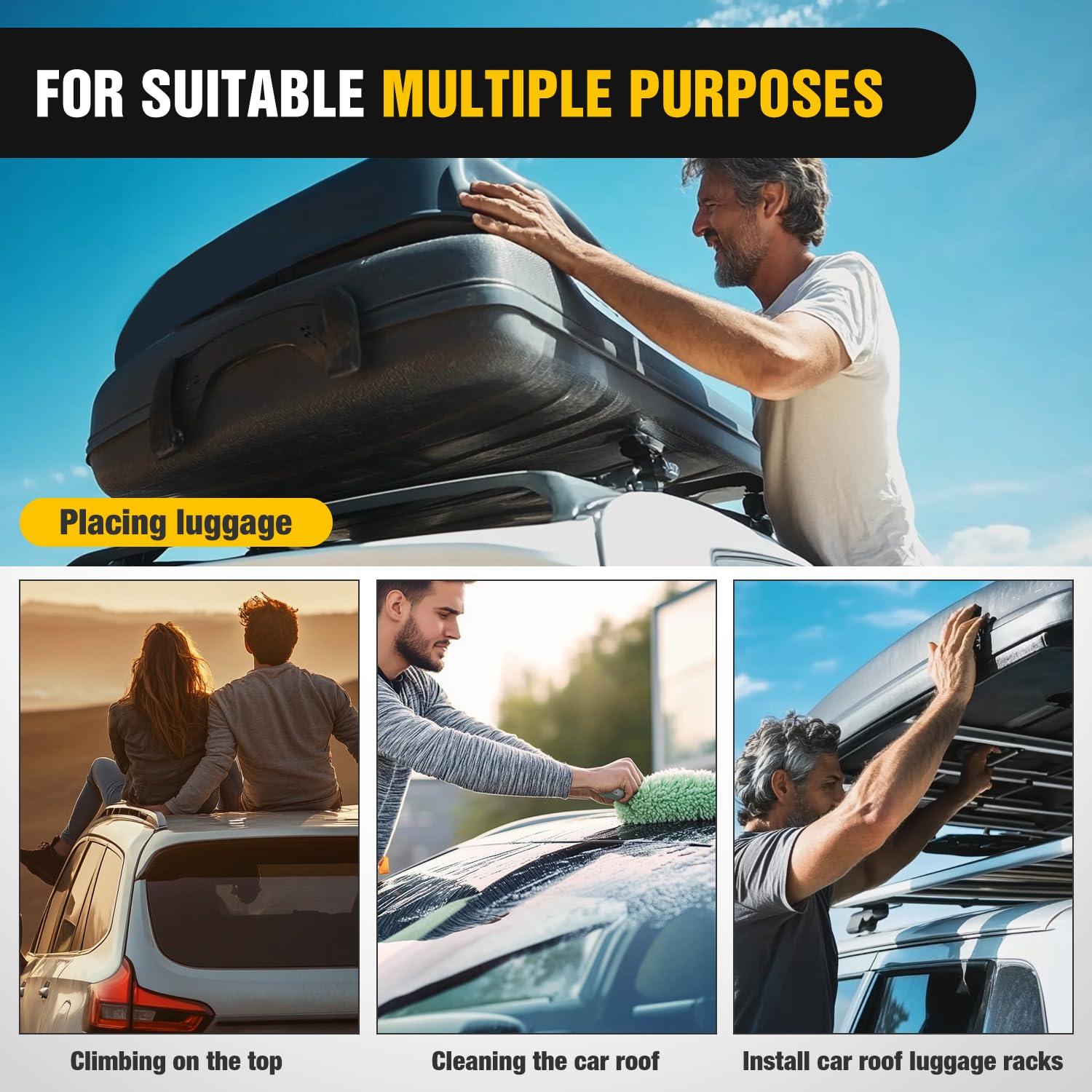 imageNilight Car Door Step Universal Aluminum Latch Step for Car Roof Access Portable Folding Car Door Latch Hook Step MultiAdjustable Both Feet Stand Pedal Max Load 500 Lbs for Truck SUV Vehicles BlackAdjustable Angle Black