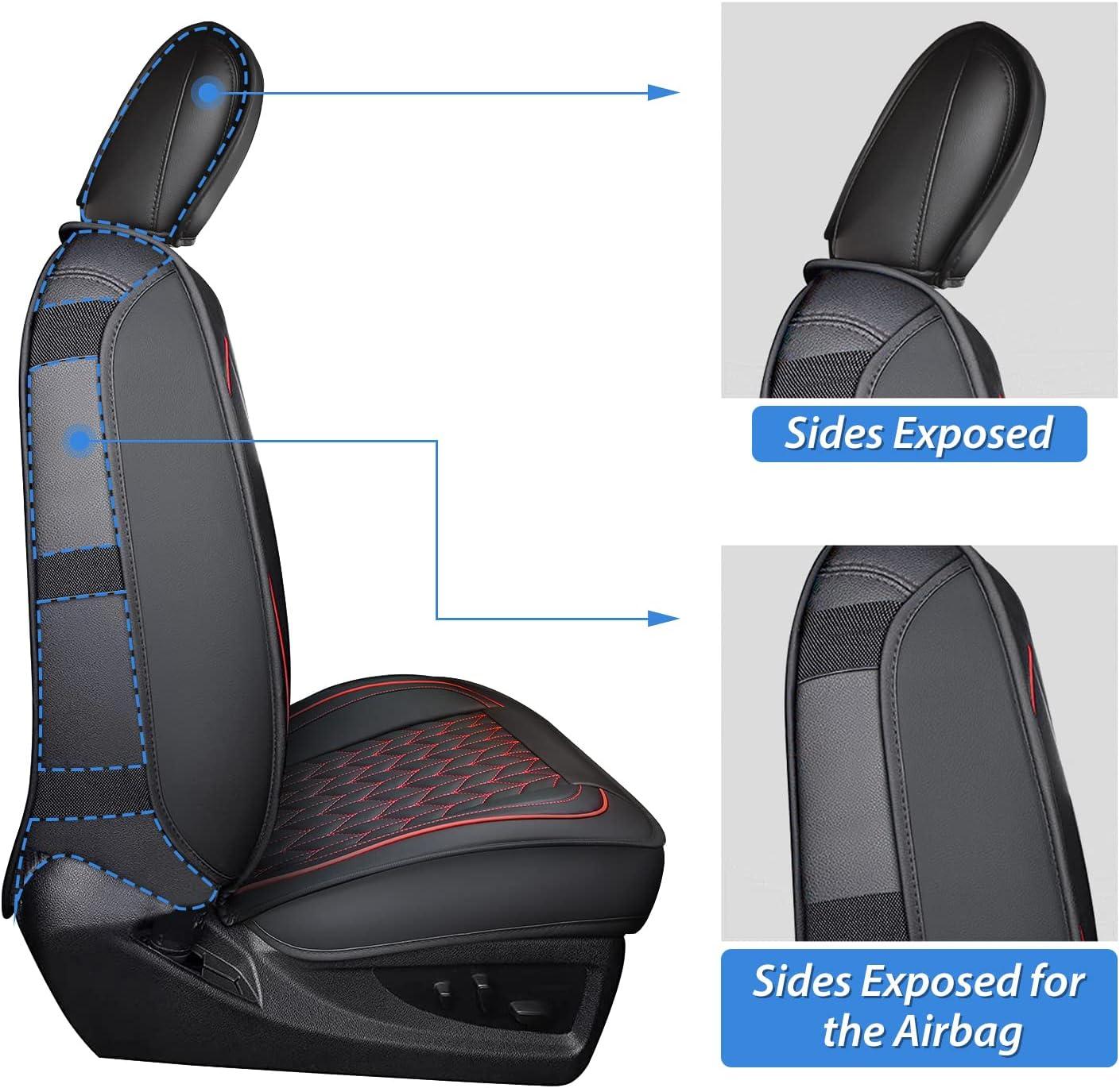 imageNilight Car Seat Covers Custom Fit 20052024 Toyota Tacoma Double Extended Crew Cab Waterproof Leather Cushion Full Set with Split Bench 4060 for SR5 TRD Sport LimitedFull Sets 5 Seat