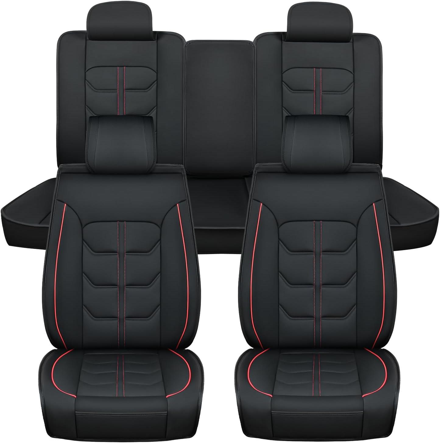 imageNilight Car Seat Covers Custom Fit 20052024 Toyota Tacoma Double Extended Crew Cab Waterproof Leather Cushion Full Set with Split Bench 4060 for SR5 TRD Sport LimitedFull Sets 5 Seat