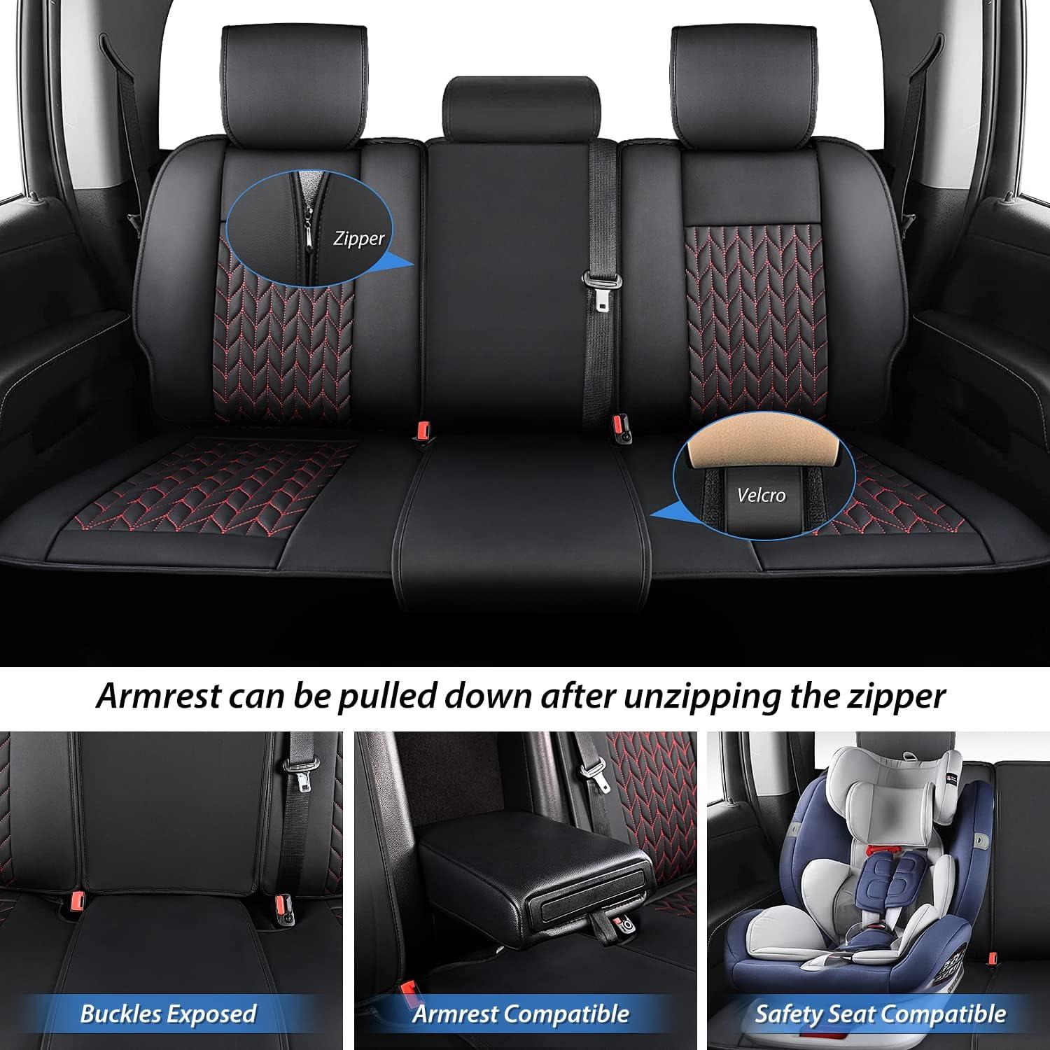 imageNilight Car Seat Covers Custom Fit 20052024 Toyota Tacoma Double Extended Crew Cab Waterproof Leather Cushion Full Set with Split Bench 4060 for SR5 TRD Sport LimitedFull Sets 5 Seat