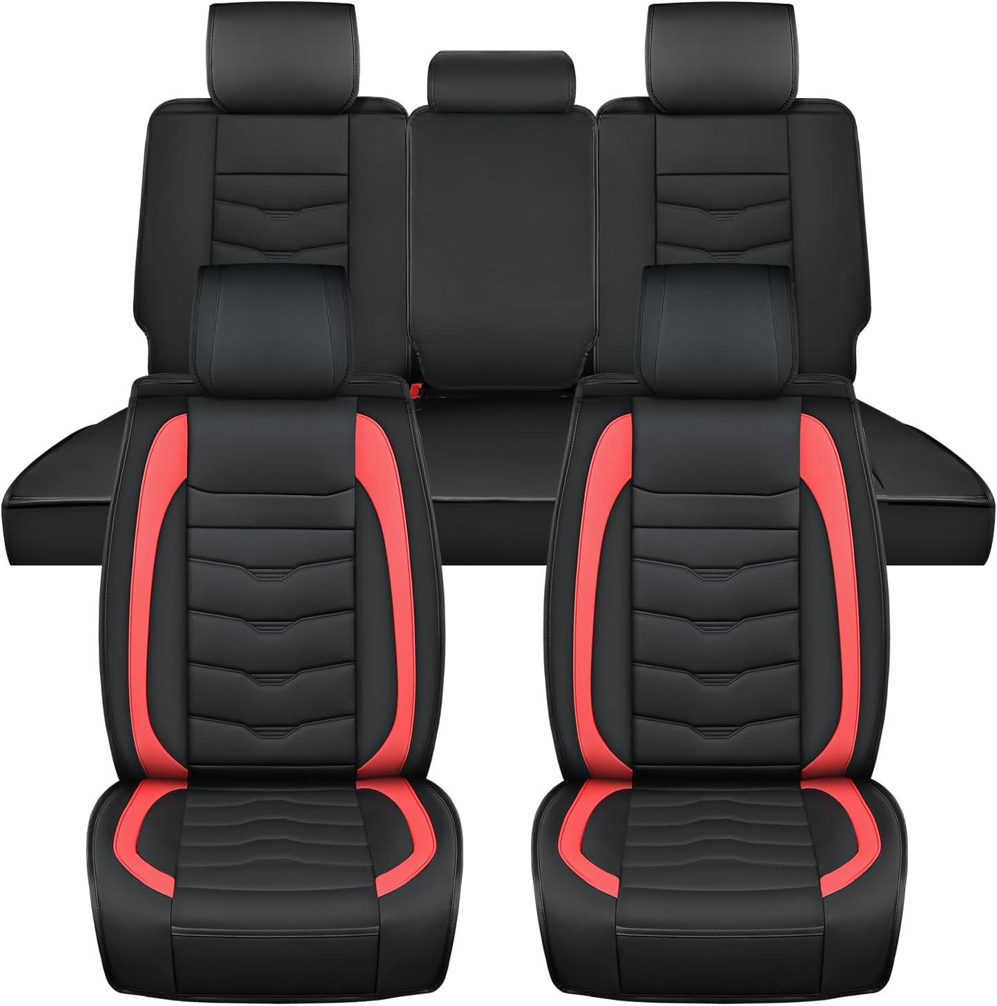 imageNilight Car Seat Covers Custom Fit 20052024 Toyota Tacoma Double Extended Crew Cab Waterproof Leather Cushion Full Set with Split Bench 4060 for SR5 TRD Sport LimitedFull Sets 5 Seat