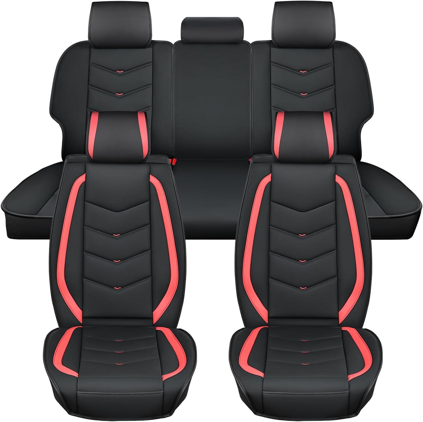 imageNilight Car Seat Covers Custom Fit 20052024 Toyota Tacoma Double Extended Crew Cab Waterproof Leather Cushion Full Set with Split Bench 4060 for SR5 TRD Sport LimitedFull Sets 5 Seat