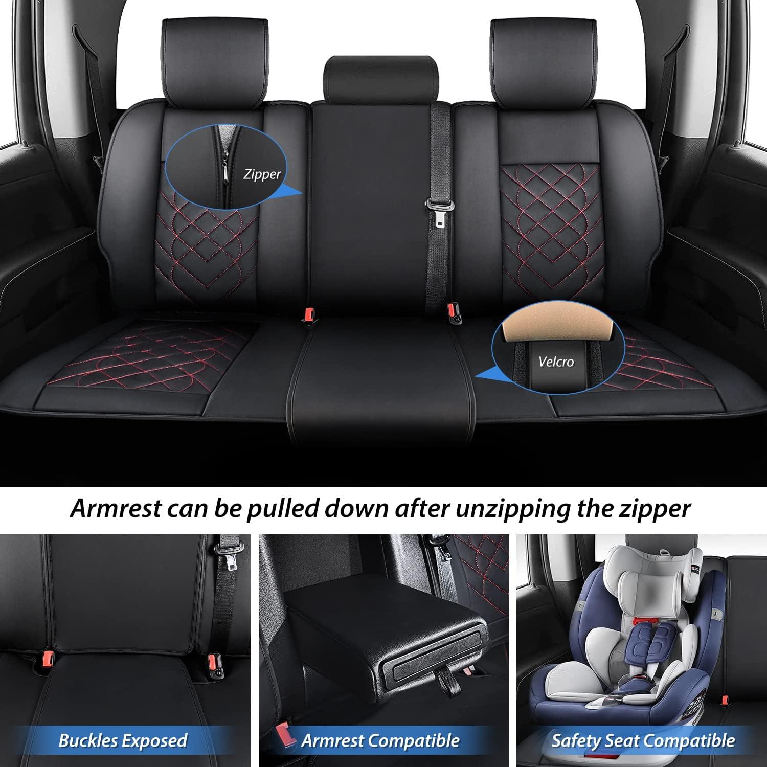 imageNilight Car Seat Covers Custom Fit 20052024 Toyota Tacoma Double Extended Crew Cab Waterproof Leather Cushion Full Set with Split Bench 4060 for SR5 TRD Sport LimitedFull Sets 5 Seat