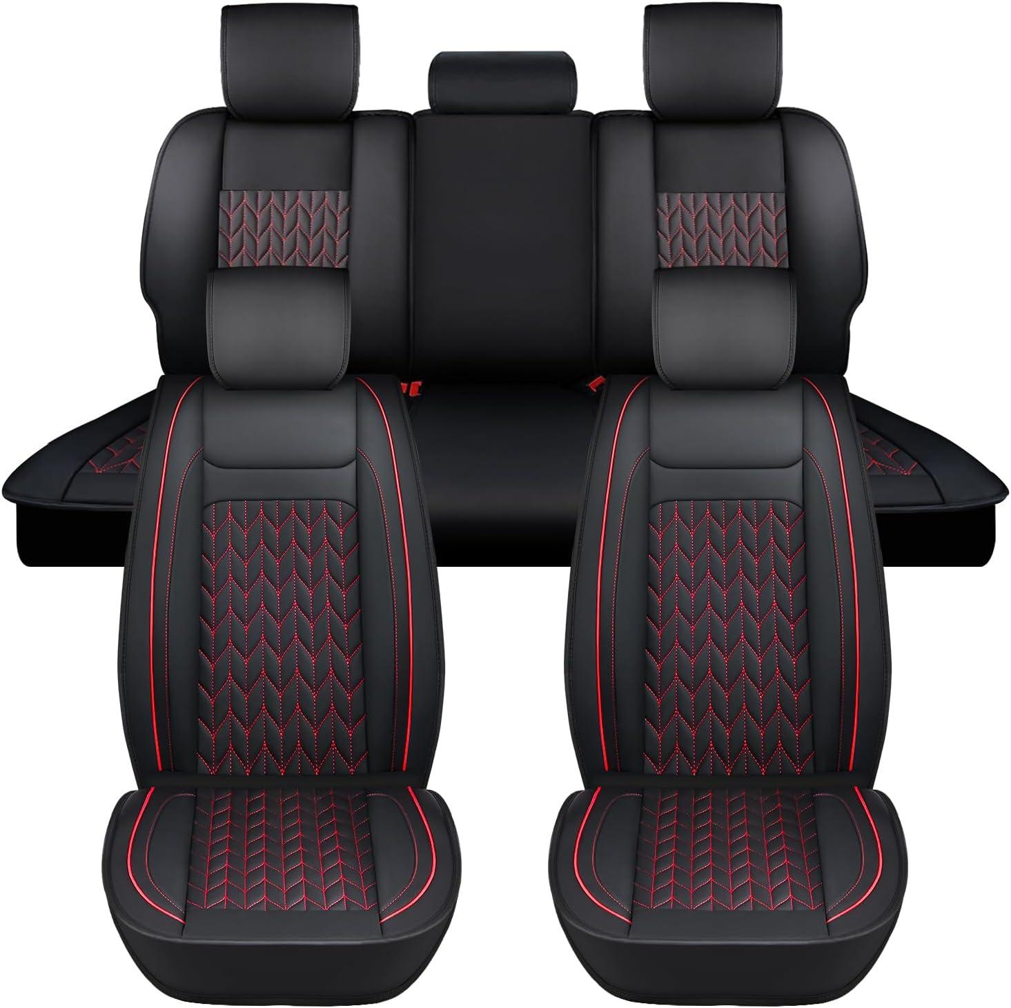 imageNilight Car Seat Covers Custom Fit 20052024 Toyota Tacoma Double Extended Crew Cab Waterproof Leather Cushion Full Set with Split Bench 4060 for SR5 TRD Sport LimitedFull Sets 5 Seat