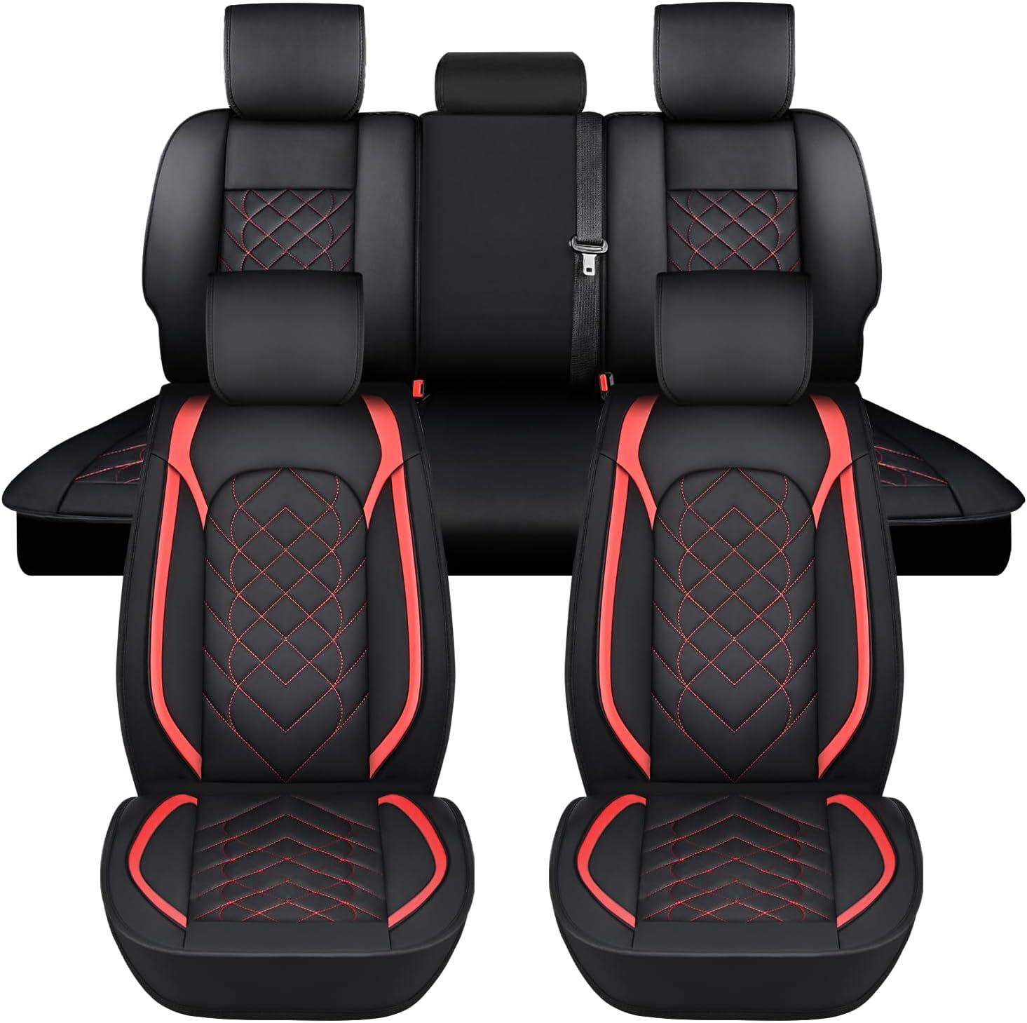imageNilight Car Seat Covers Custom Fit 20052024 Toyota Tacoma Double Extended Crew Cab Waterproof Leather Cushion Full Set with Split Bench 4060 for SR5 TRD Sport LimitedFull Sets 5 Seat