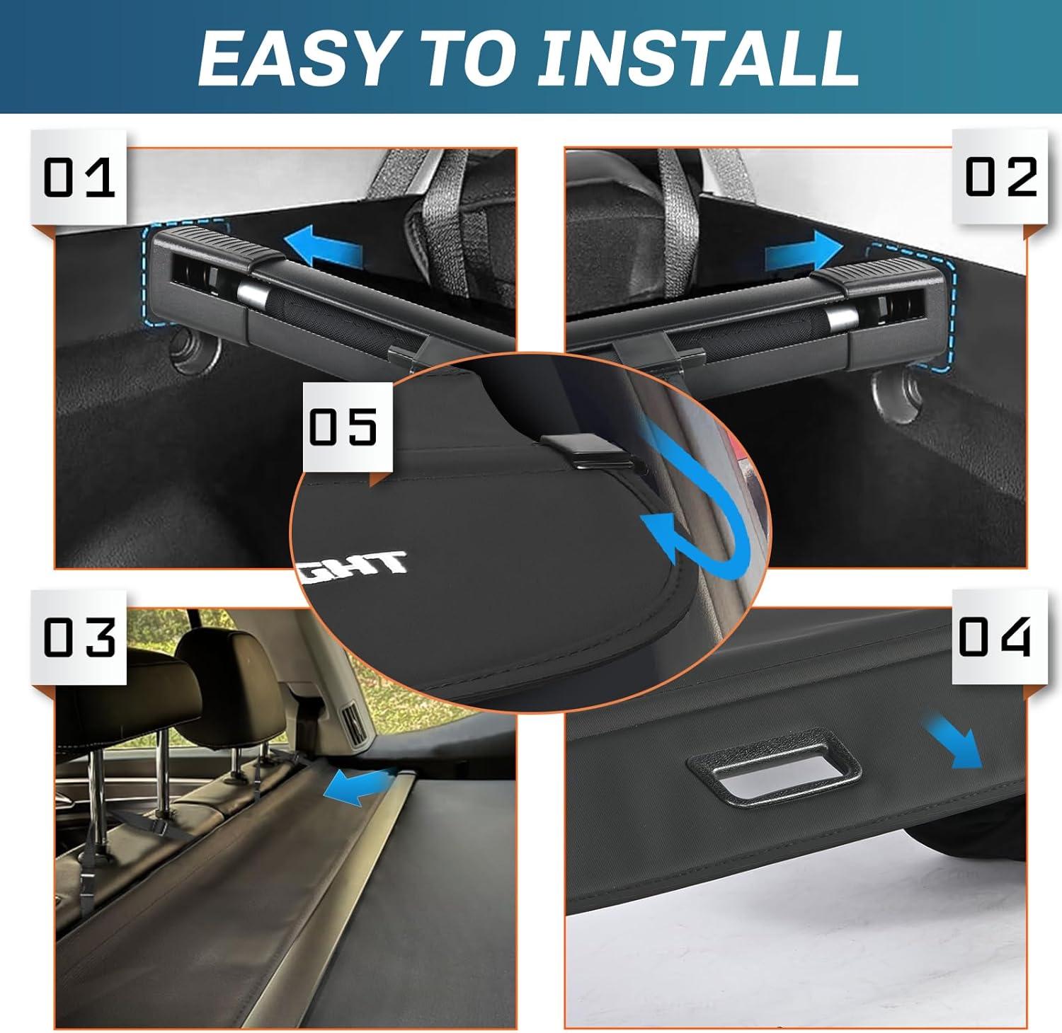 imageNilight Cargo Cover Fit for Subaru Outback 2010 2011 2012 2013 2014 Retractable Privacy Security Shield Shade Rear Trunk Cover with Trunk Storage Net20202025 Subaru Outback