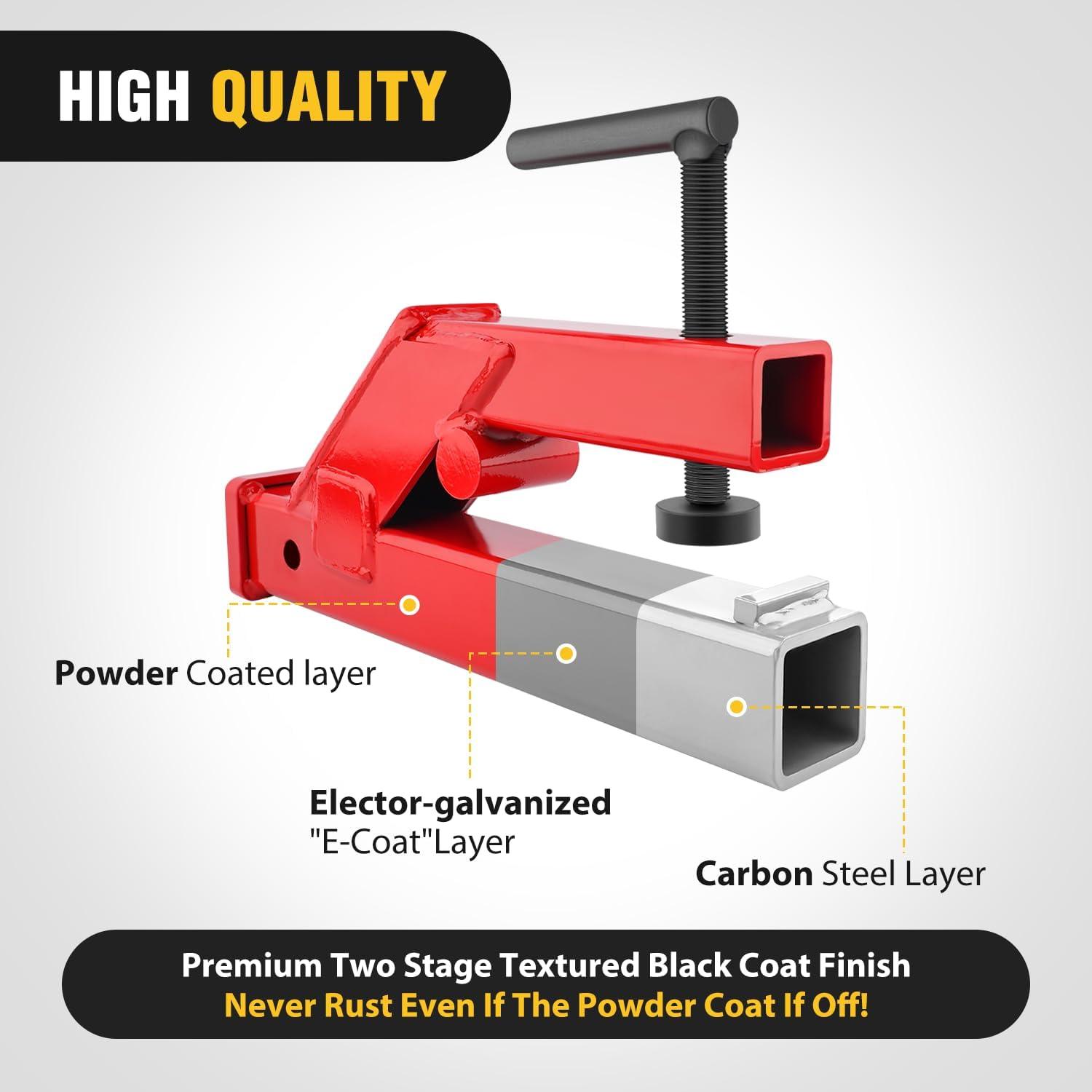 imageNilight Clamp On Trailer Hitch 2quot Ball Mount Receiver Adapter Compatible with Tractor Bucket Forklift Hitch Attachment for Deere Bobcat Bucket