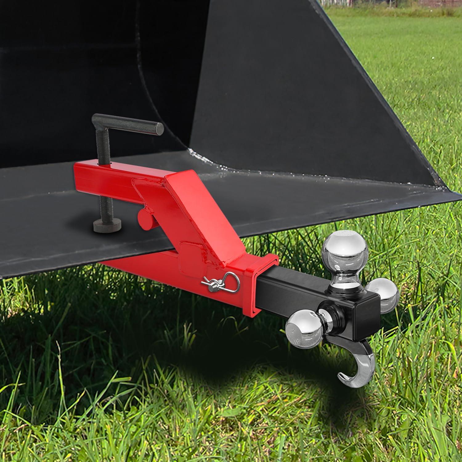 imageNilight Clamp On Trailer Hitch 2quot Ball Mount Receiver Adapter Compatible with Tractor Bucket Forklift Hitch Attachment for Deere Bobcat Bucket