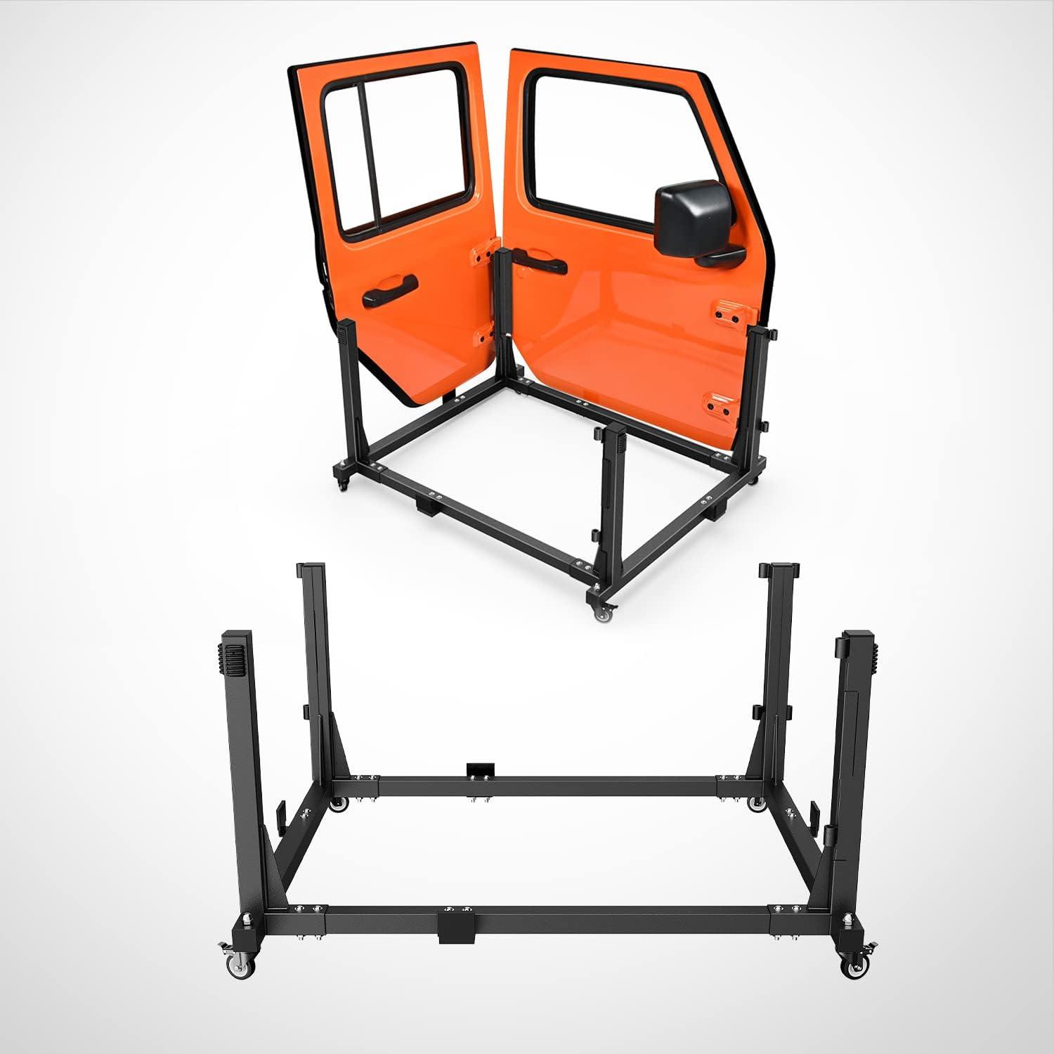 imageNilight Door Storage Rack Movable Cart Door Holder Sliding Bracket Hanger for Wrangler JK JL Gladiator JT 2007 2008 2009 2010 2011 2012 2013 2014 2015 2016 2017 2018 2019 2020 2021 2022 2023 2024 2025Movable cart door holder