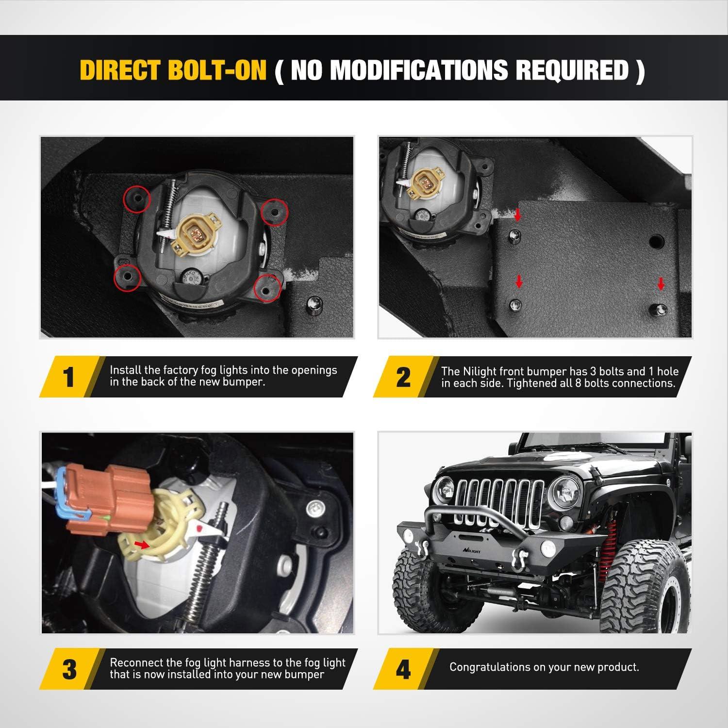 imageNilight Door Storage Rack Movable Cart Door Holder Sliding Bracket Hanger for Wrangler JK JL Gladiator JT 2007 2008 2009 2010 2011 2012 2013 2014 2015 2016 2017 2018 2019 2020 2021 2022 2023 2024 2025JK Front Bumper 20072018