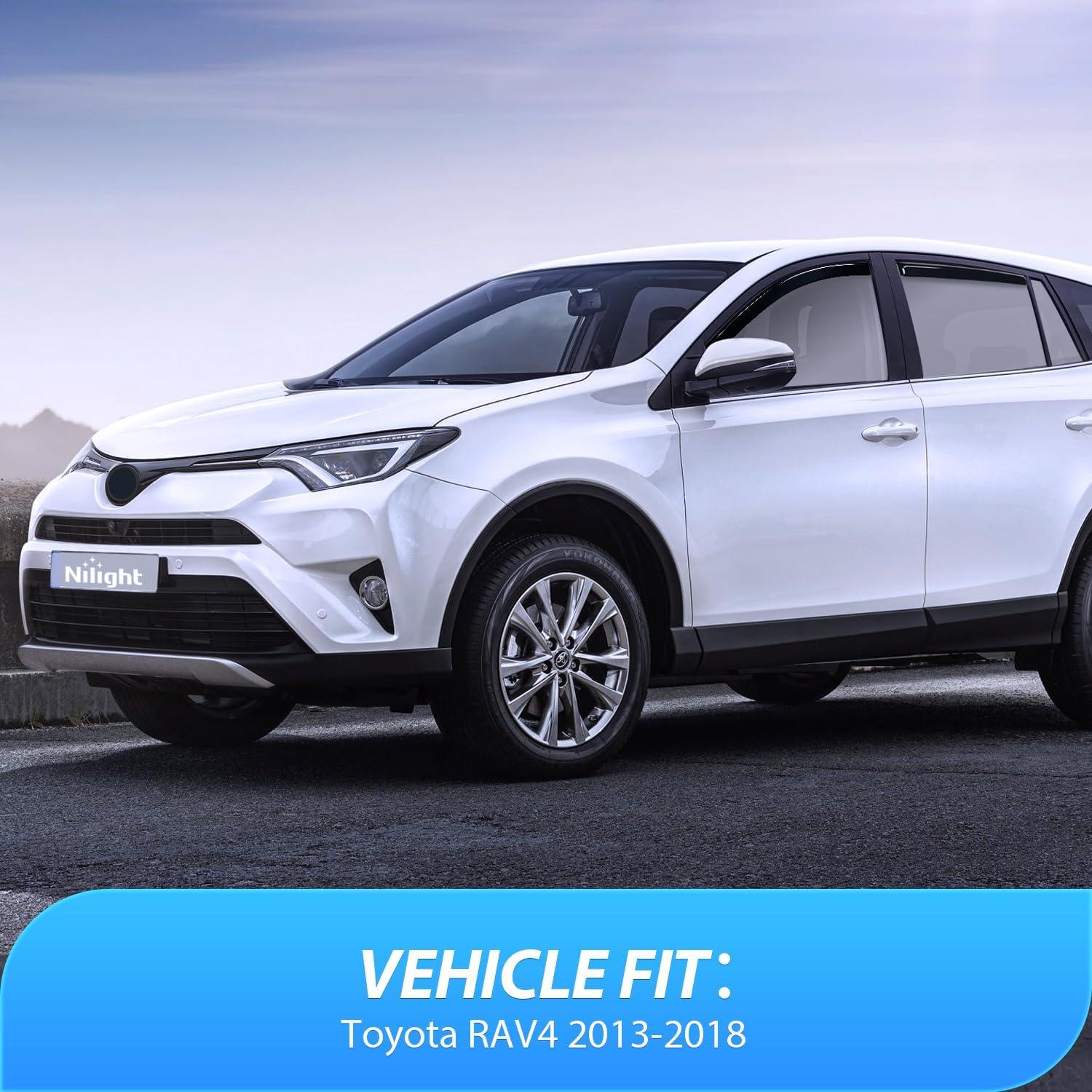 imageNilight Durable Rain Guards for Toyota Tacoma Double Cab 2016 2017 2018 2019 2020 2021 2022 2023 Window Deflectors Vent Window Visors 4 PiecesFor 20132018 Toyota RVA4