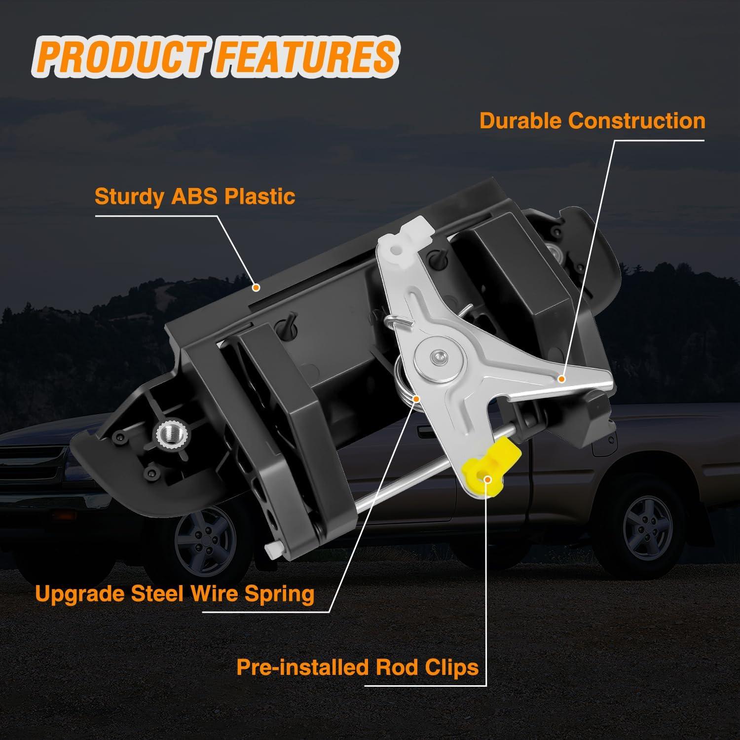 imageNilight Exterior Front Driver Car Door Handle with Key Hole Compatible with 1995 96 97 98 99 00 01 02 03 2004 Toyota Tacoma Outside Door Handles Black Replaces OEM 91319 79344 6922035020TO131011719952004 Toyota Tacoma