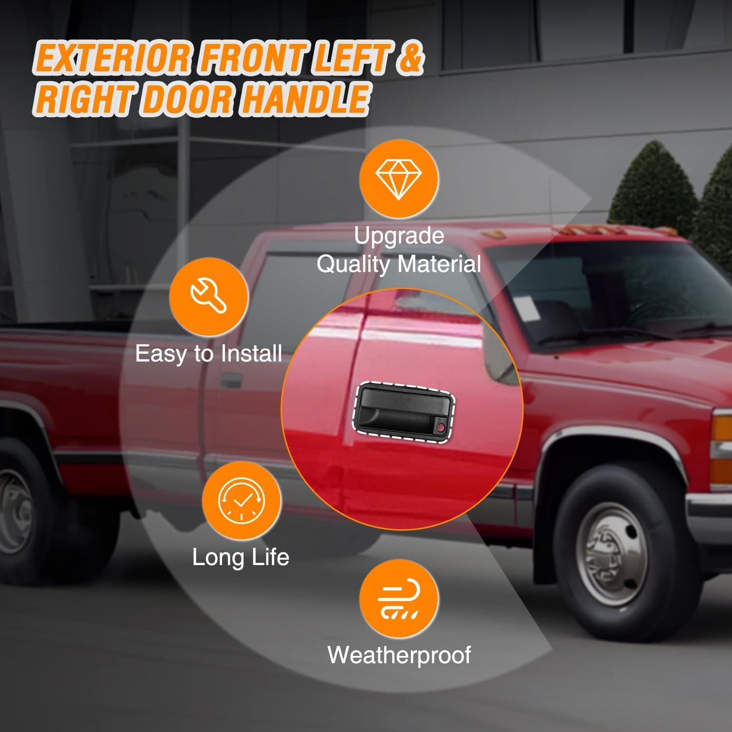 imageNilight Exterior Front Left Right Car Door Handle with Keyhole Fit for 1999 00 01 02 03 04 05 06 07 Cadillac Escalade Chevy Avalanche Silverado Tahoe GMC Sierra Yukon Denali Replaces150349851503498619881994 Chevy GMC Yukon