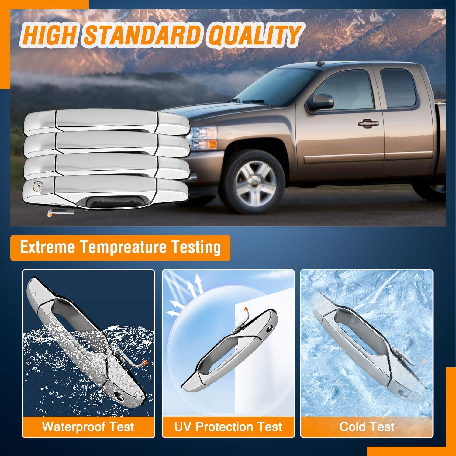 imageNilight Exterior Front Left Right Car Door Handle with Keyhole Fit for 1999 00 01 02 03 04 05 06 07 Cadillac Escalade Chevy Avalanche Silverado Tahoe GMC Sierra Yukon Denali Replaces150349851503498620072014 Chevy Silverado GMC Sierra Cadillac Suburban