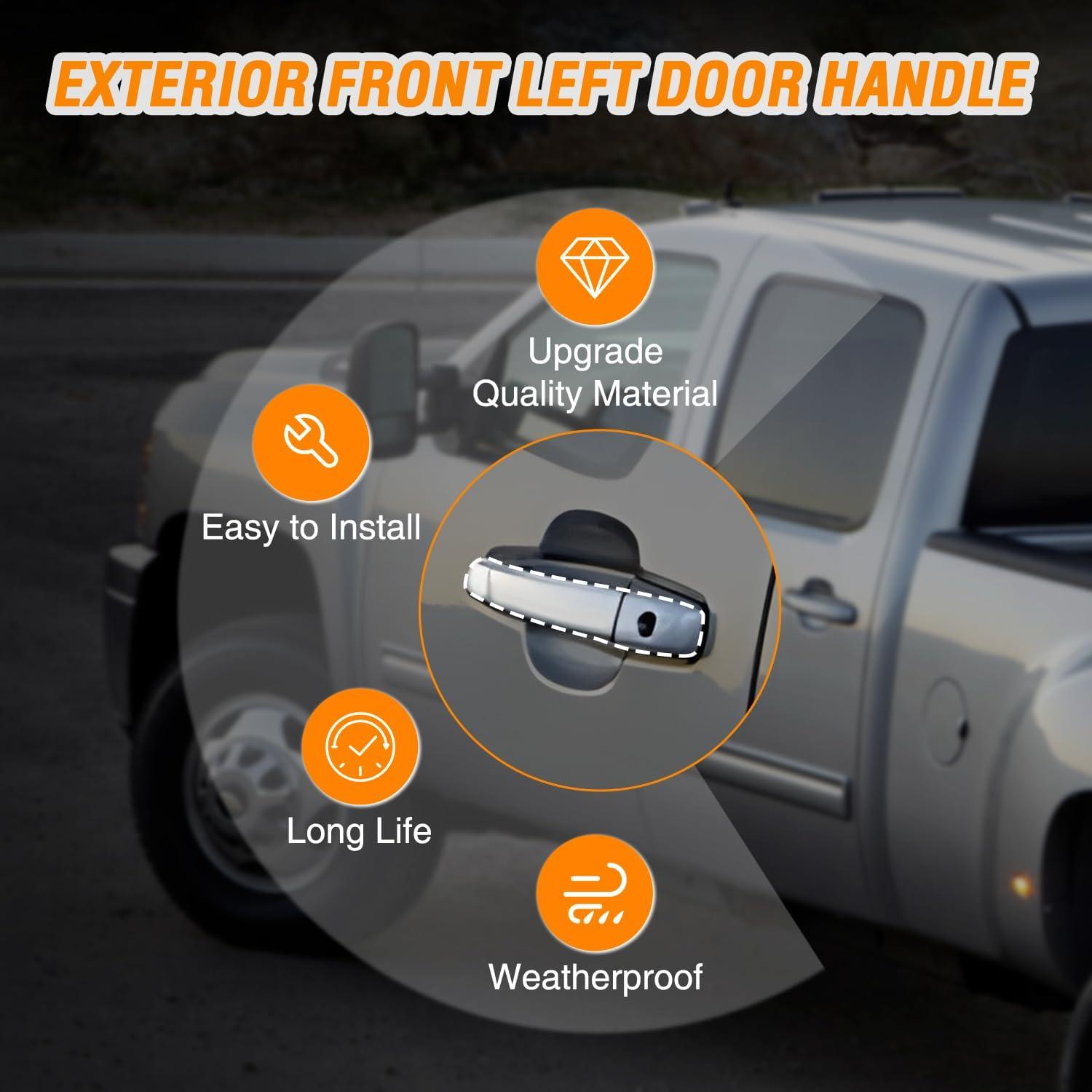 imageNilight Exterior Front Left Right Car Door Handle with Keyhole Fit for 1999 00 01 02 03 04 05 06 07 Cadillac Escalade Chevy Avalanche Silverado Tahoe GMC Sierra Yukon Denali Replaces150349851503498620072013 Chevy Silverado GMC Sierra Cadillac Suburban