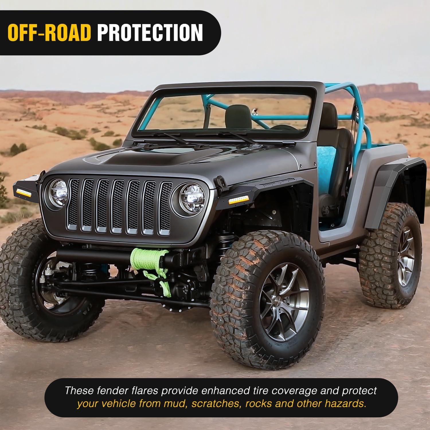 imageNilight Fender Flares Extensions SetFor 20182025 JLJLU Wide