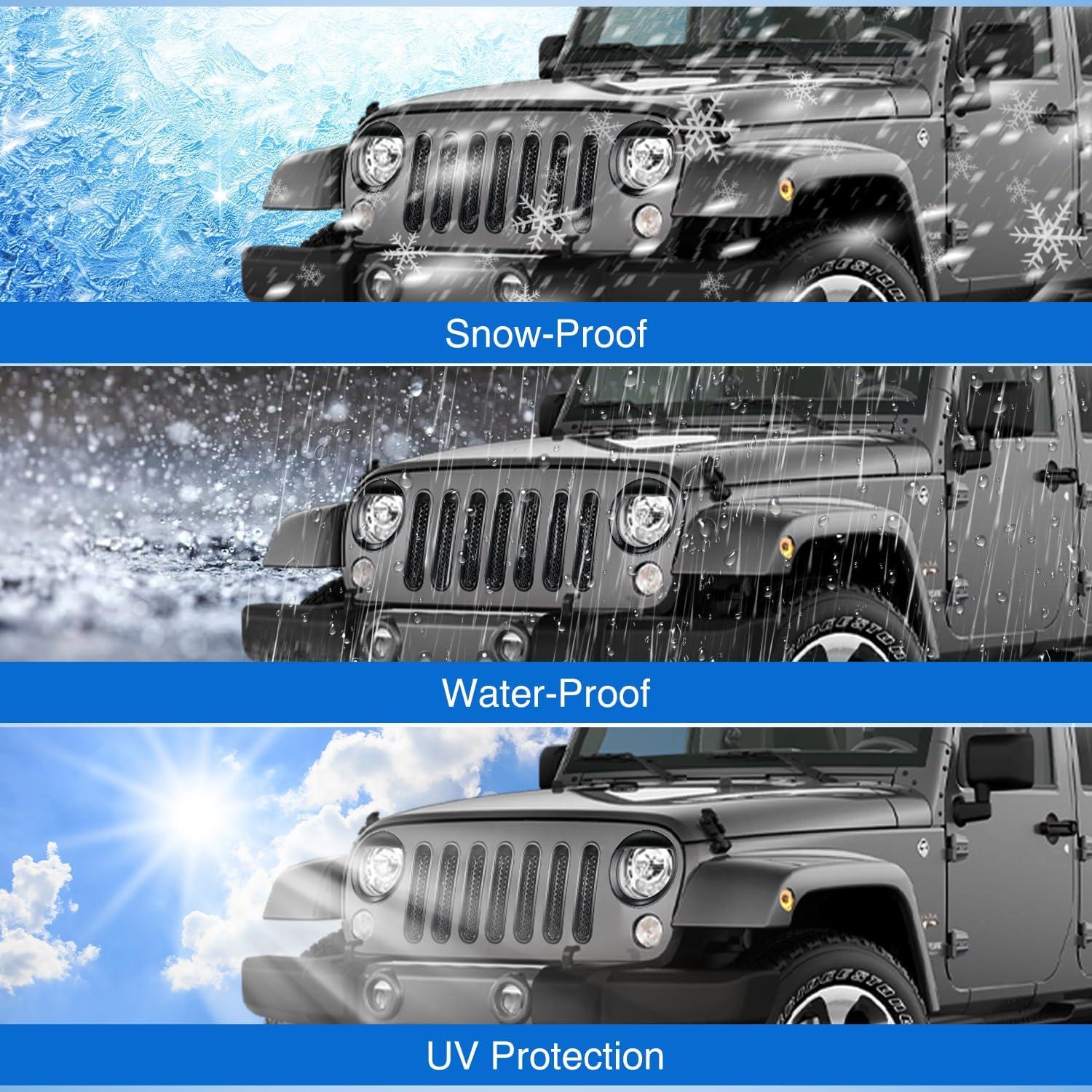 imageNilight Grill Inserts fit for Jeep Wrangler Front Grille Mesh Inserts ampamp Headlight Cover Set for JK JKU Unlimited Sports Sahara Freedom Rubicon 20072018 Clipin Trim Exterior Accessories Black 9 Pcs