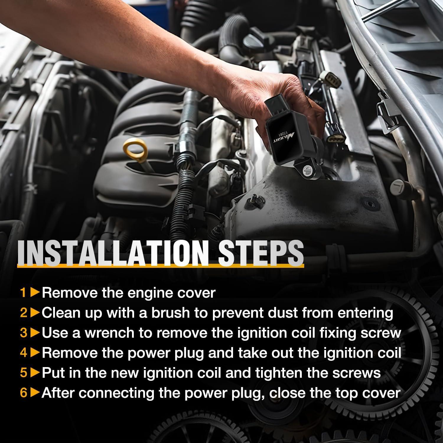 imageNilight Ignition Coil Packs Set of 4 Fit UF651 for Hyundai KIA 2011 2012 2013 2014 2015 2016 17 18 19 2020 Tucson Elantra Soul FORTE 18 20L OE 5C1861 C1804 1788511 273002E000 2pin Ignition CoilsFit HYUNDAIKIA 20112020