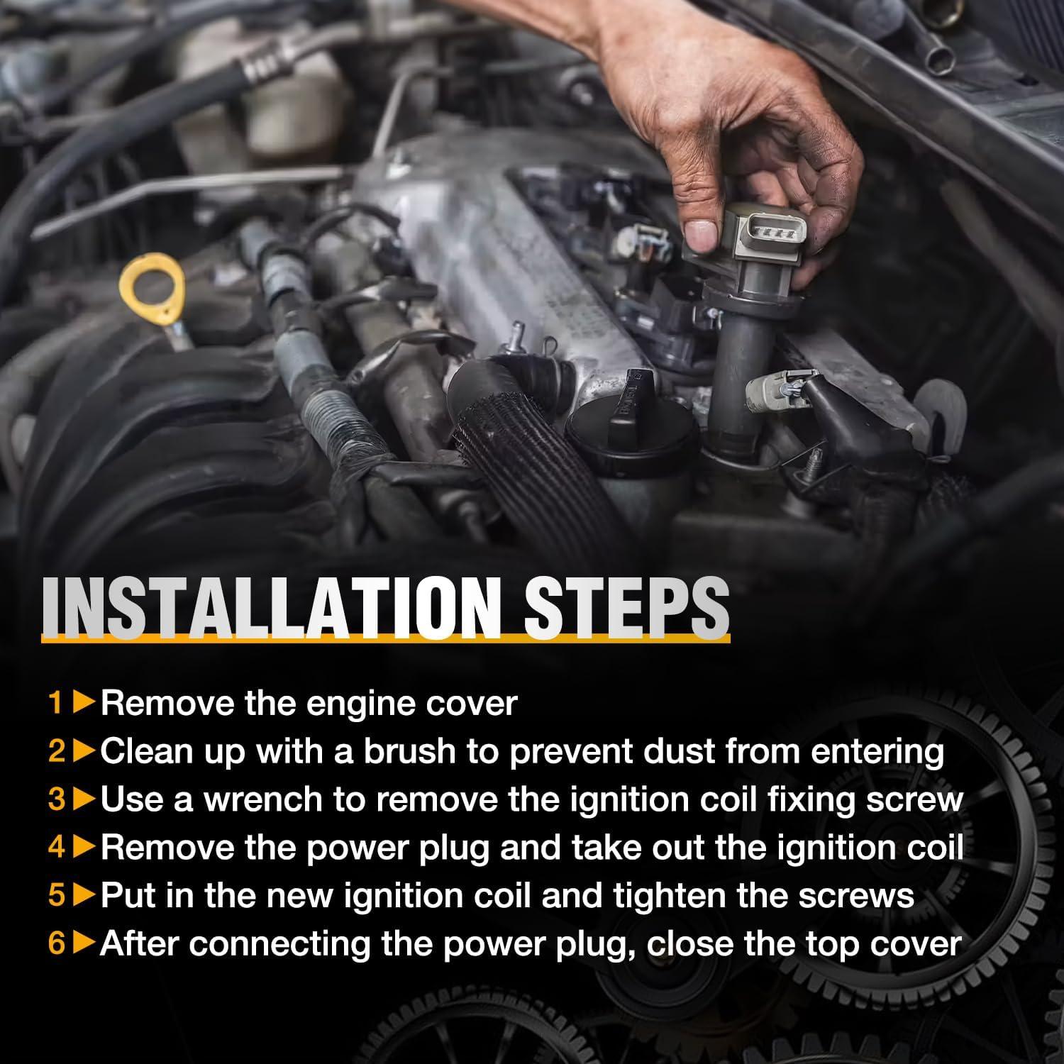 imageNilight Ignition Coil Packs Set of 4 Fit UF651 for Hyundai KIA 2011 2012 2013 2014 2015 2016 17 18 19 2020 Tucson Elantra Soul FORTE 18 20L OE 5C1861 C1804 1788511 273002E000 2pin Ignition CoilsFit Nissan 20072018