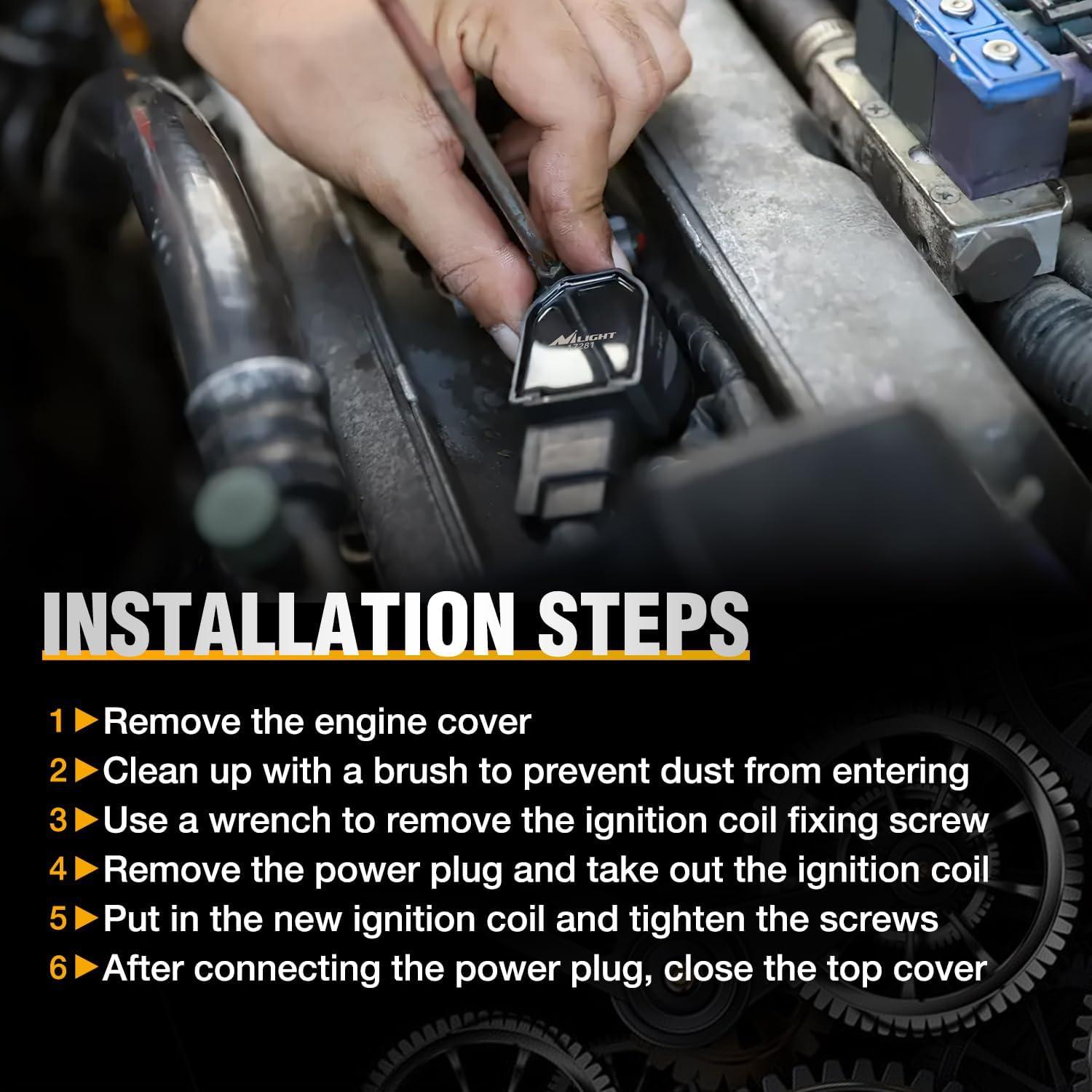 imageNilight Ignition Coil Packs Set of 4 Fit UF651 for Hyundai KIA 2011 2012 2013 2014 2015 2016 17 18 19 2020 Tucson Elantra Soul FORTE 18 20L OE 5C1861 C1804 1788511 273002E000 2pin Ignition CoilsFit ToyotaLexus 20012012 4PCS