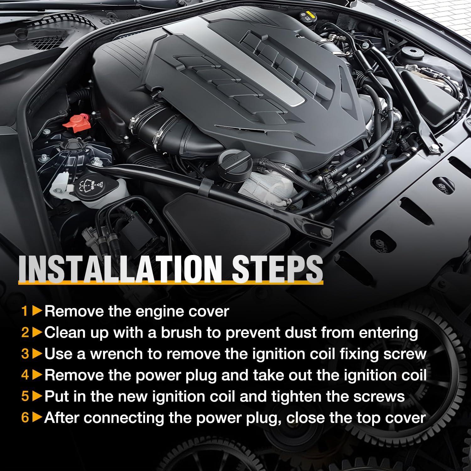 imageNilight Ignition Coil Packs Set of 4 Fit UF651 for Hyundai KIA 2011 2012 2013 2014 2015 2016 17 18 19 2020 Tucson Elantra Soul FORTE 18 20L OE 5C1861 C1804 1788511 273002E000 2pin Ignition CoilsFit BMW 20012013