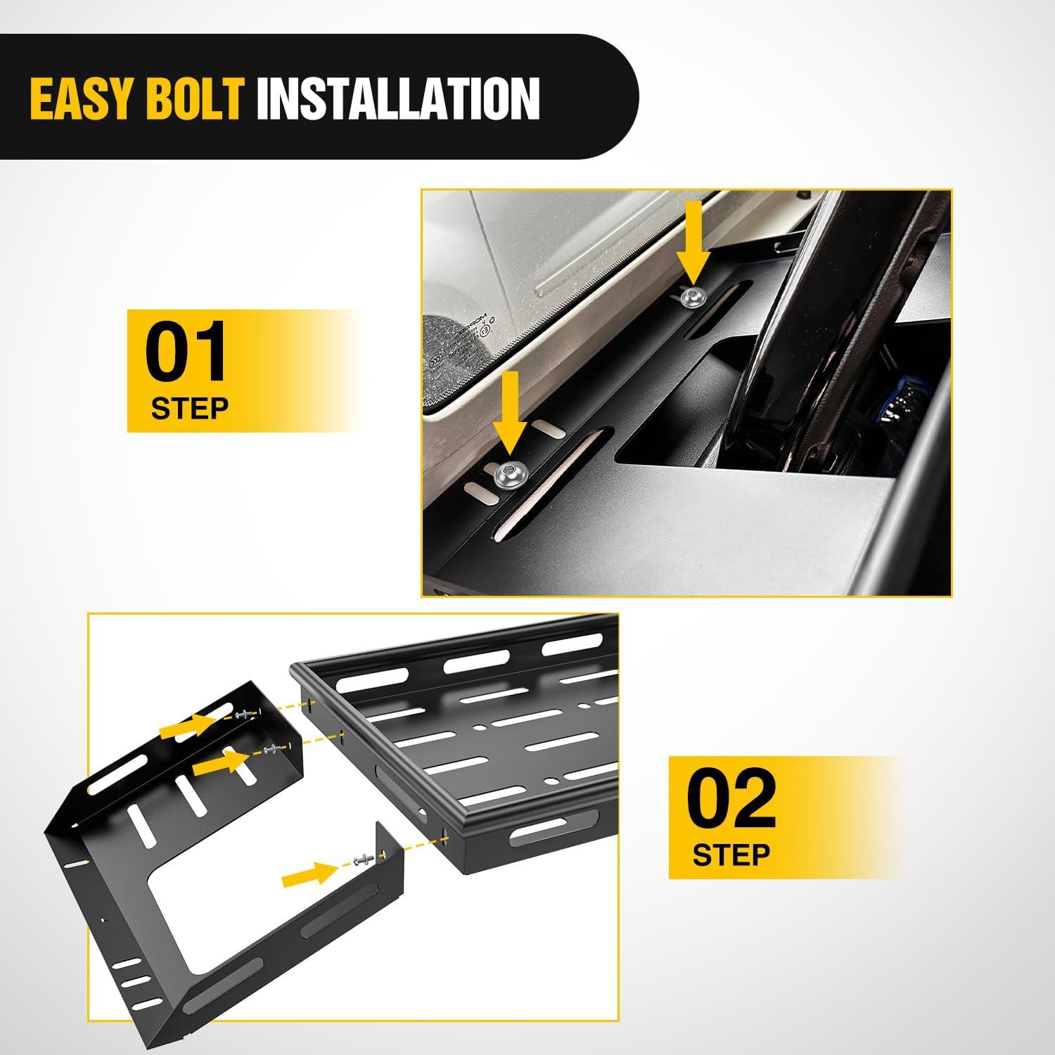 imageNilight Interior Storage Rear Trunk Cargo Rack Basket Tray Interior Storage Luggage Carrier for 20072025 Wrangler JK JKU ampamp JL JLU Unlimited 4Door Hardtops