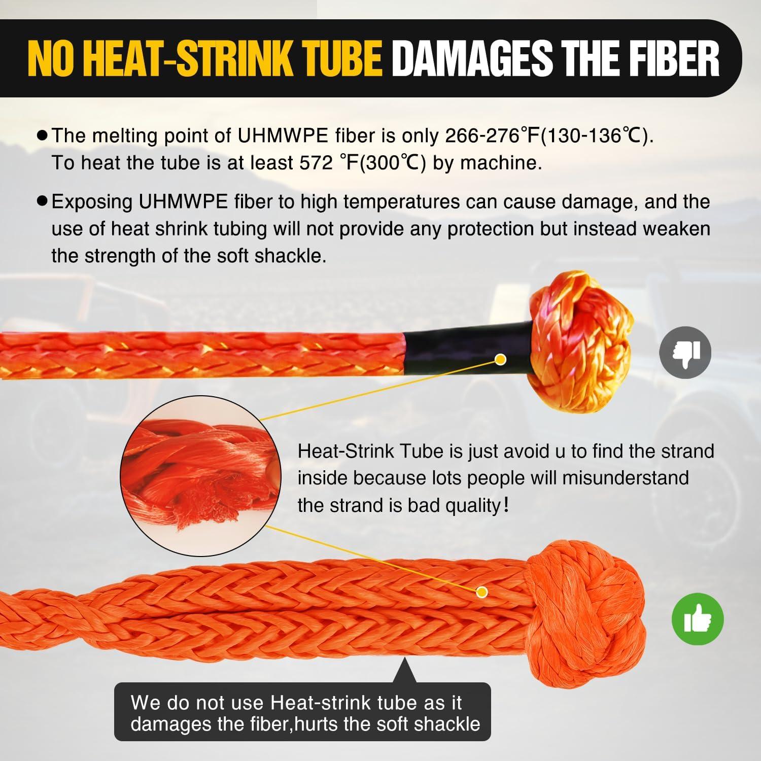 imageNilight Kinetic Recovery Rope 33000 LBS 1quot x 30ft Snatch Strap Heavy Duty Offroad Towing Starp Kit Vehicle Recovery kit for UTV ATV SUV Truck Car Jeep Tractor2Pcs Soft Shackles