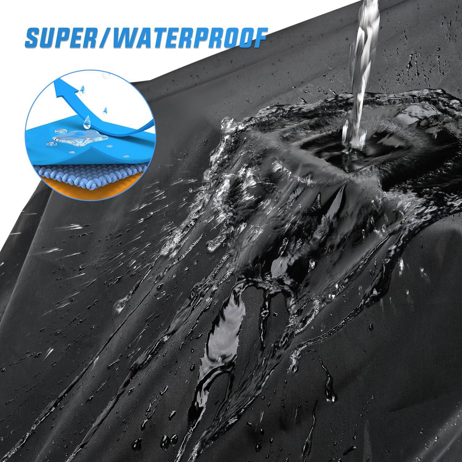 imageNilight Motorcycle Cover All Season Universal Oxford Fabric with LockHole Waterproof Durable UV with Storage Bag ampamp Protective Reflective Strip Fits up to 96quot MotorcycleXXL 108L x 41W x 50H