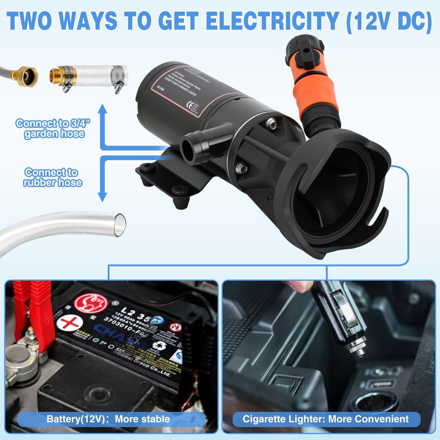 imageNilight RV Water Pump 12v Water Pump 35 GPM 45 PSI with Pressure Switch and Strainer Heavy Duty Diaphragm Pump 12 Volt DC Upgrade SelfPriming Low Noice for RV Marine Yacht Caravan Camper Trailer120GPM Macerator Pump