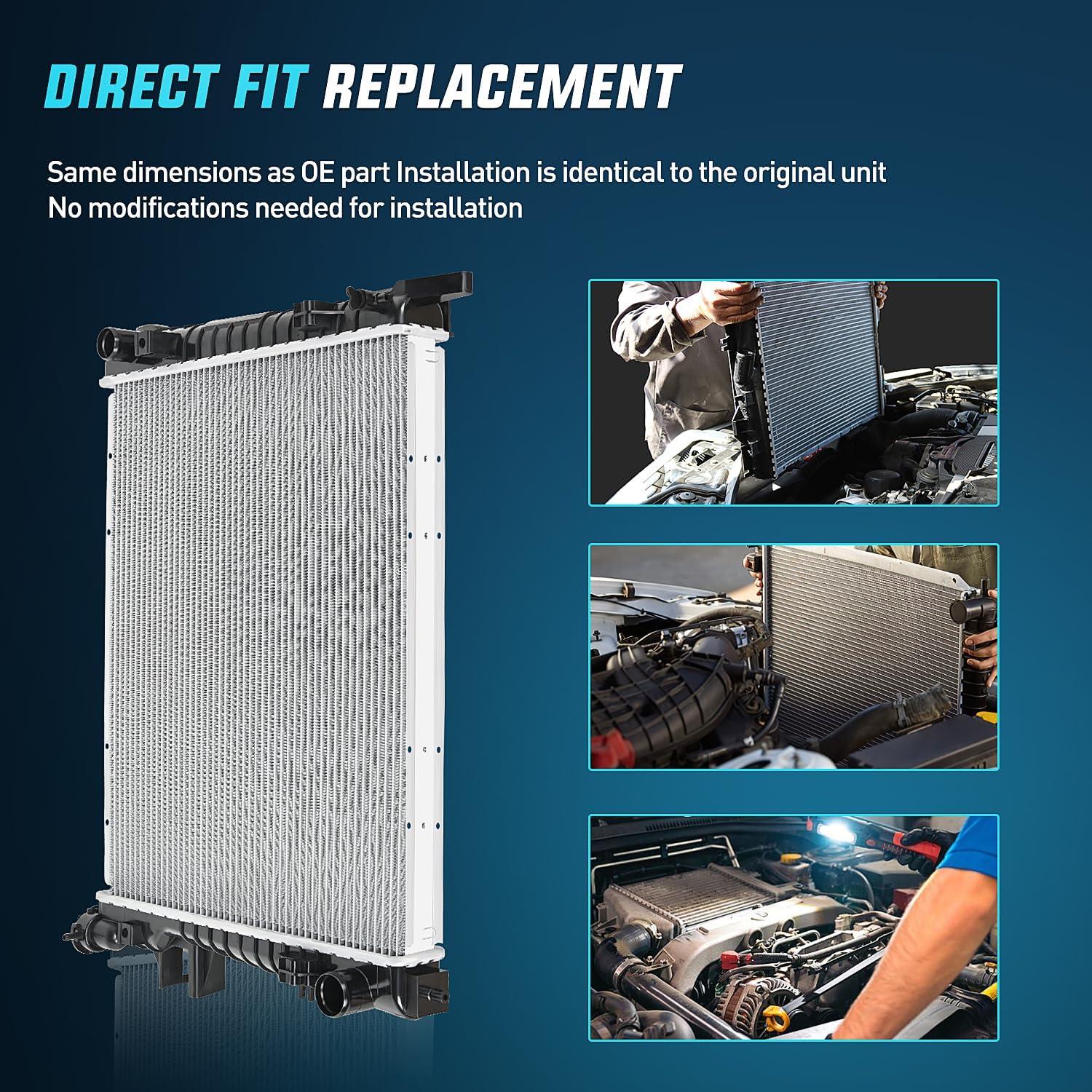 imageNilight Radiator for Dodge Ram 1500 2002 2003 2004 2005 2006 2007 2008 Ram 3500 2500 2003 37 V6 47 57 59L V8 4WD RWD Performance Aluminum Replacement OEMDodge Ram 1500 20022008